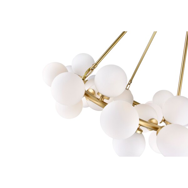 25 Light Chandelier With Gold Finish